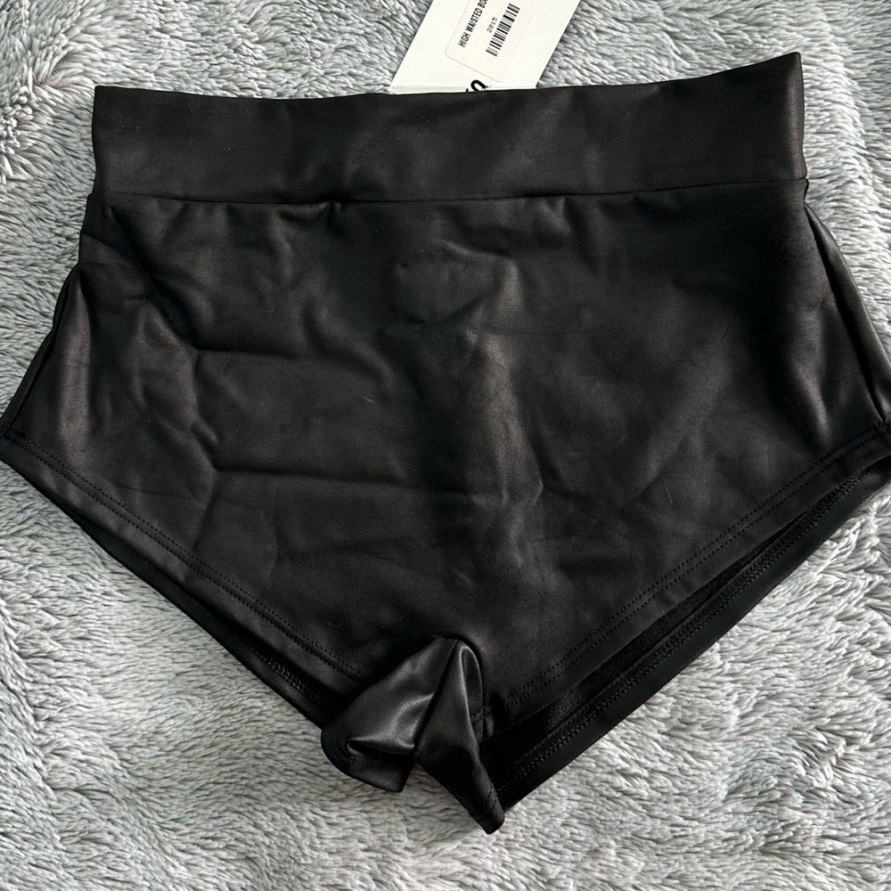 Black Booty Shorts - New